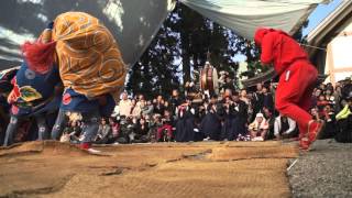 白川郷　白川八幡神社　どぶろく祭　獅子舞奉納　2015