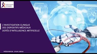 webinaire : L'investigation clinique du dispositif médical doté d'intelligence artificielle