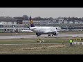 4k 2nd lufthansa airbus a320neo take off at airbus plant hamburg