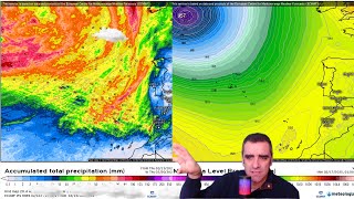 Actualizamos el seguimiento a BORRASCAS ATLÁNTICAS: toda esta lluvia 🌧️​ frente a ESPAÑA