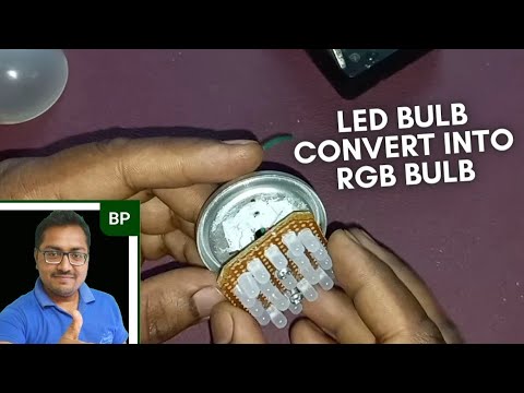 Old LED Bulb Convert Into RGB Bulb| Slow RGB LED| Led Bulb Repairing ...