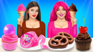 Chocolate VS Bubble Gum Challenge | Bubble Gum Blowing Battle & Tasty Test by RATATA POWER
