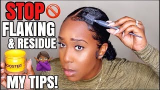 STOP FLAKING + WHITE RESIDUE ON YOUR EDGES SIS!!! MY TIPS AND TRICKS!! | EDGE BOOSTER