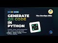 How to Generate QR Code Using Python | QR Code Generator Tutorial 🔥 | The DevOps Rite
