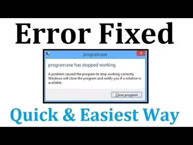 The Problem To Program A Windows Explorer Stop Working Caused Correctly