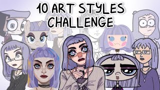 10 ART STYLES CHALLENGE (Arcane, Invader Zim, Daria, Junji Ito, MLP:FIM, Gravity Falls \u0026 more!)