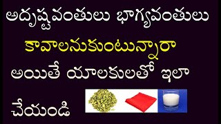 అదృష్టవంతులు భాగ్యవంతులు కావాలనుకుంటున్నారా అయితే యాలకులతో ఇలా చేయండి