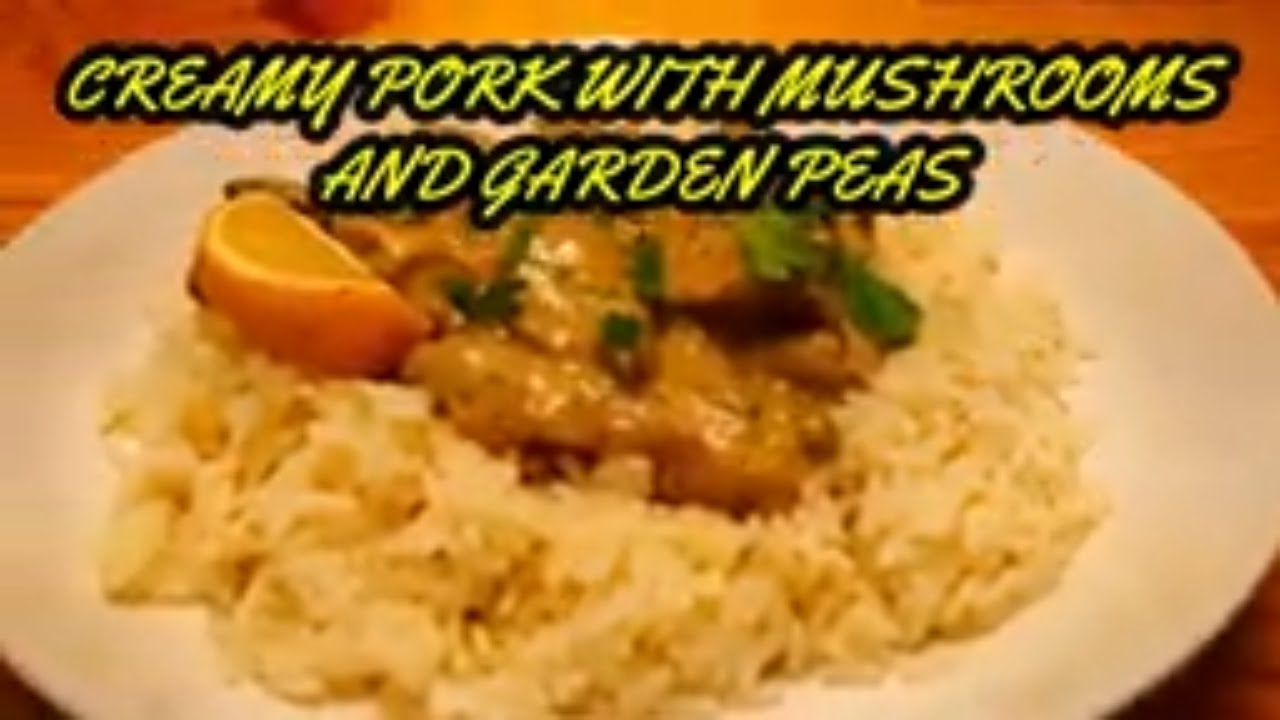 Delicious Creamy Pork Steaks With Mushrooms And Peas - YouTube