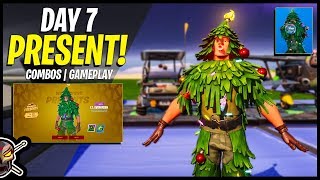 Winterfest PRESENT OPENING Day 7 | LT. EVERGREEN Combos/Gameplay (Fortnite Battle Royale)