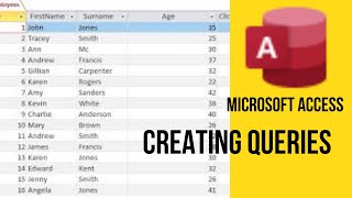 MS Access - Creating Queries Part 1: Basic queries | Database queries