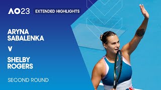 Aryna Sabalenka v Shelby Rogers Extended Highlights | Australian Open 2023 Second Round