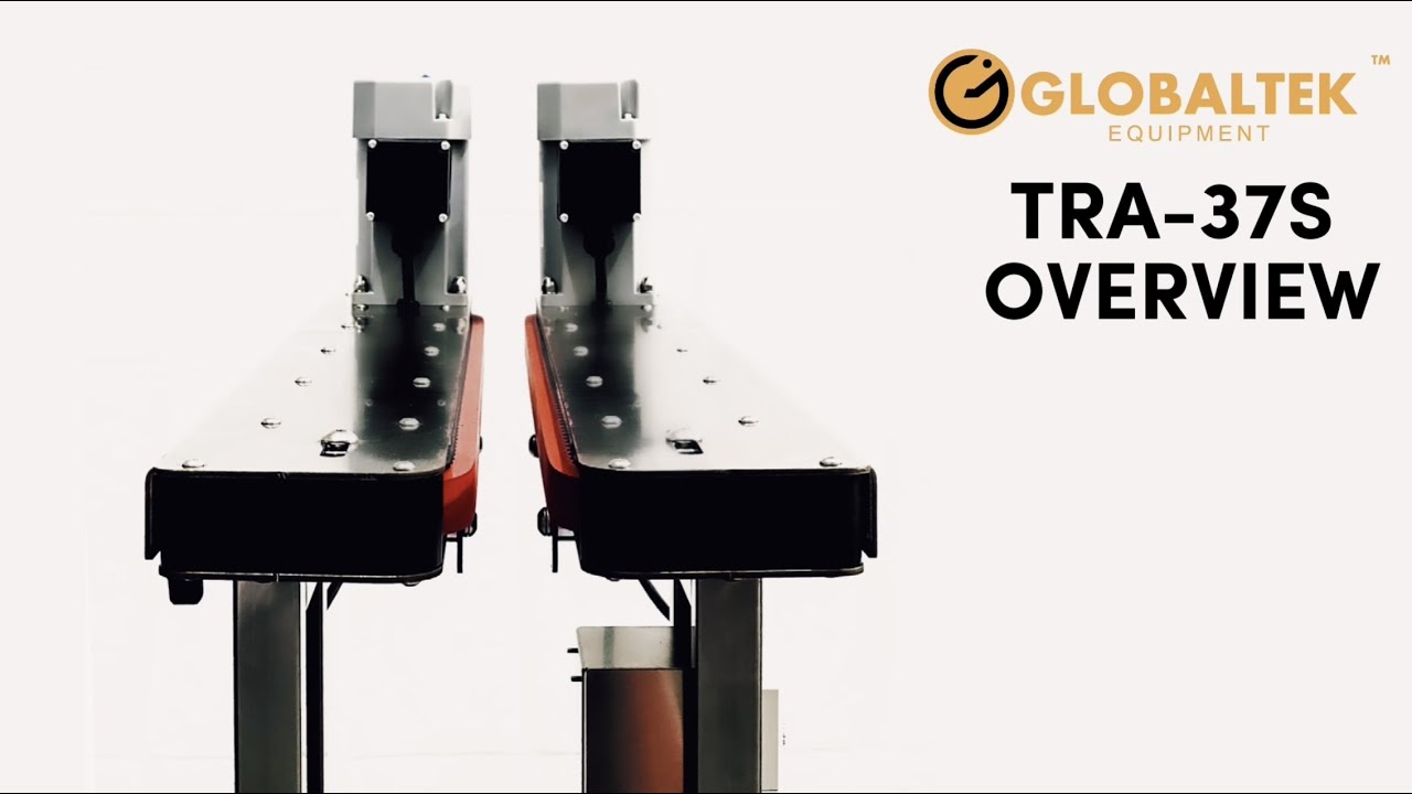 GLOBALTEK® - Bottomless Side Belt Transfer Conveyor TRA-37S - YouTube