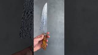 My favorite chef knife ever!! #blacksmith #satisfying #chefknife #chef #forged #damascus