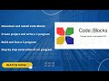 C programming Part 1 - Download and Install Code blocks - Write and execute C program