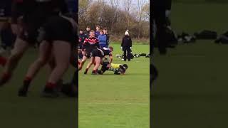 A solid hit in rugby