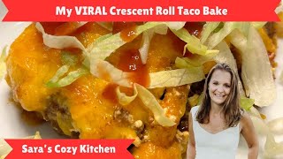 My VIRAL Crescent Roll Taco Bake- Easy Dinner- Ready in 30 minutes!