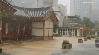 Hypnotic 9 Hours Rain Walk in Seoul | Stress Relief Deep Sleep Relaxing Ambience White Noise