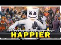 24 players play "Happier" on Fortnite piano