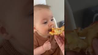 Baby Tries Pizza for the First Time