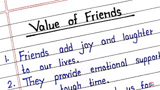 Essay on friendship | 10 Lines essay on friendship in english | Short essay on friends