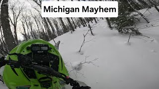 2025 MICHIGAN BACKCOUNTRY SNOWMOBILING MAYHEM!!!/// RIDIN WITH CALEB CHOLESTEROL