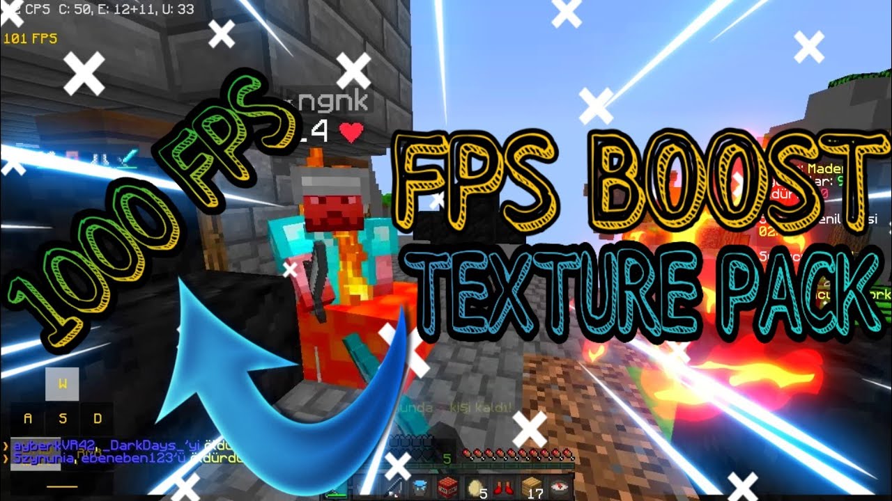 FPS BOOST TEXTURE PACK 😱- Minecraft Sonoyuncu Skywars - YouTube