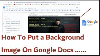 How To Put a Background Image On Google Docs