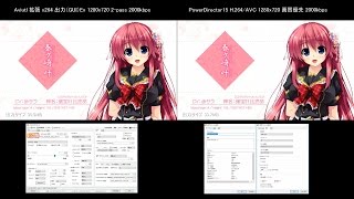 【2K 1440p 60fps】1280x720-30fps動画 画質比較 Aviutl vs PowerDirctor15