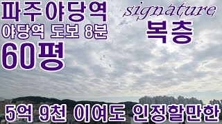 [NO.164][파주신축빌라] 60평 복층 야당동 시그니처 방5화3 높은 층고의 구조 개방감!+아치형 창문+막힘없는 복층 전망과 7M테라스까지 최상급! 풀옵션!야당동신축빌라!