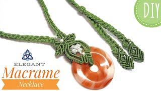 Macrame Necklace Tutorial   With Cabochon Stone | Handmade Jewellery Making