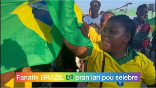 Anpil moun Jérémie pran lari, yap selebre viktwa ekip Bresil 🇧🇷