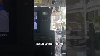 Inside a taxi - Tokyo