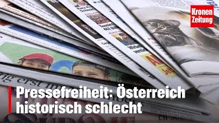 Pressefreiheit: Österreich historisch schlecht | krone.tv NEWS