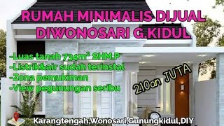 RUMAH DIJUAL,DENGAN LUAS TANAH 734M² SHM.P DI WONOSARI GUNUNGKIDUL HANYA 210 AN JUTA