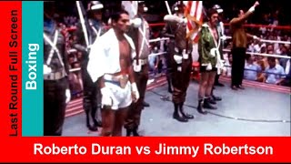 Roberto Duran vs Jimmy Robertson, Widescreen Color Match Highlights \u0026 Knockout, Boxing Title Fight