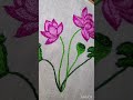 Simple lotus flower hand embroidery #embroidery #trending #handembroidery #like #subscribe #shorts