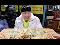 40 cents per korean pancake if i eat everything i donate 8000 dollars korean mukbang