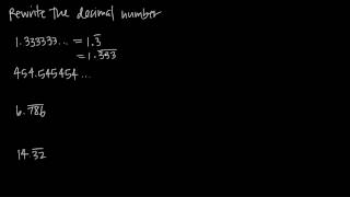 repeating decimals (KristaKingMath)