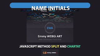 Name initials using method split and chartAt Vanilla Javascript, HTML y CSS