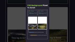 🚀 CSS Background: Fixed vs Scroll Explained! 🌟 HTML, JS, CSS3 Tips 🎨||#shorts #shortvideo #coding