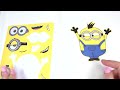 despicable me 4 movie diy silly face stickers with minions and gru dolls