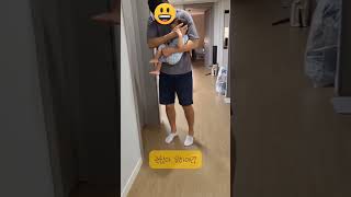 애기머리를 벽에 부딪힌척을 해보면?? #shorts #실험 #반응