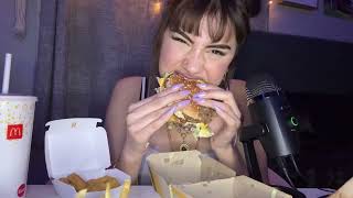 ASMR McDonalds mukbang ( devouring the Big Mac)