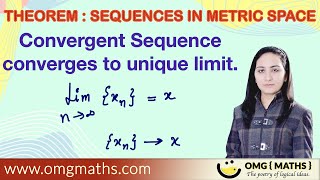 convergent sequence has a unique limit | metric space | Real Analysis | uniqueness theorem