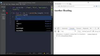 Using loops with arrays in JavaScript
