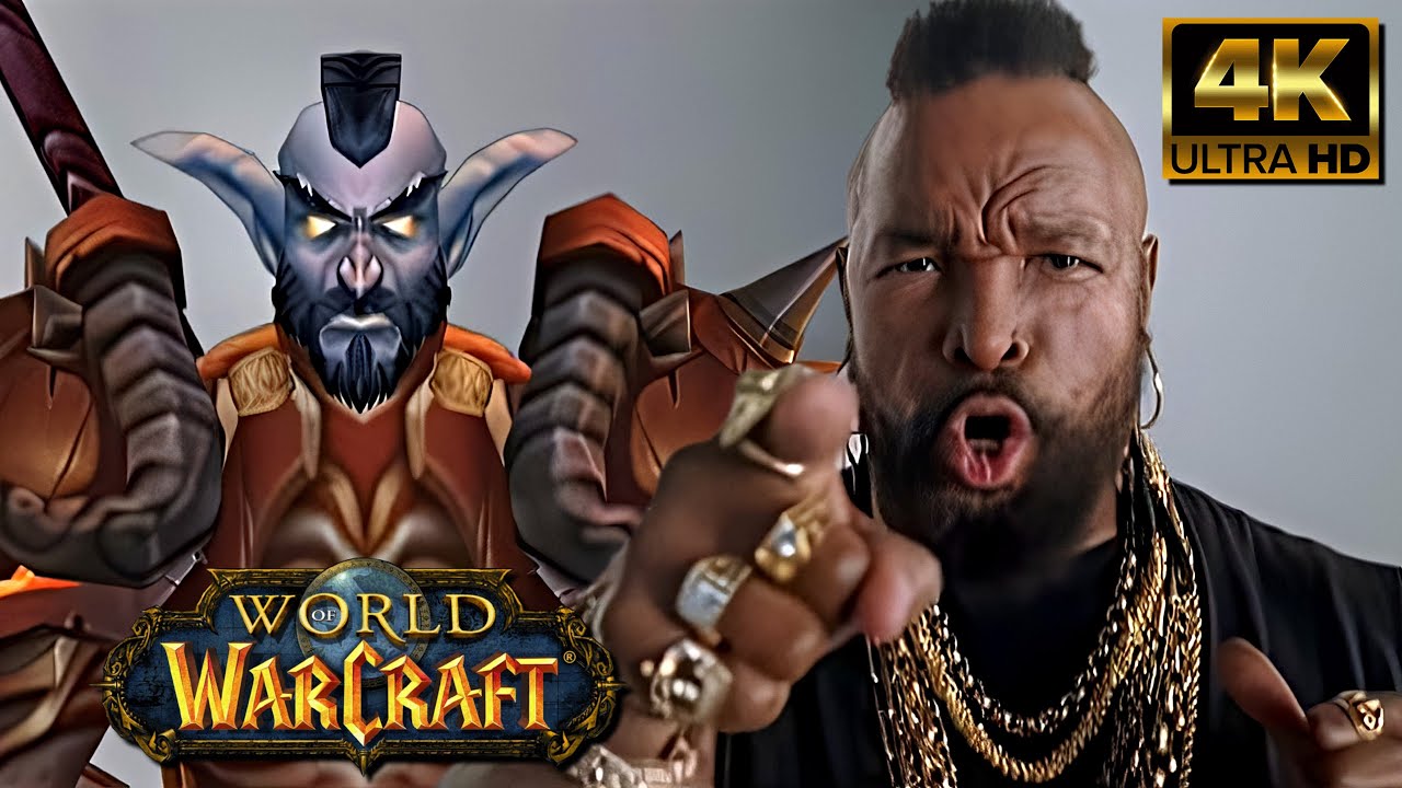 World Of Warcraft - Mr. T Night Elf Mohawk Commercial [4K AI Upscale ...