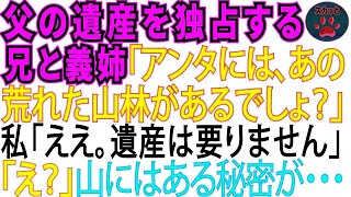 父の遺産を独占する兄と義姉「アンタにはあの荒れた山があるでしょ？w」私「そうでした。他の遺産は要りません」「えっ 」父からもらったその山にはある秘密が