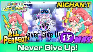 [直撮りMaimai Splash+] Never Give Up! (MASTER/13+) ALL PERFECT+ *60fps*