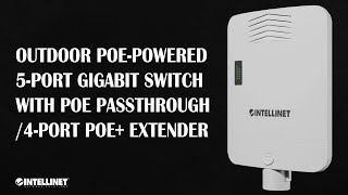 Outdoor PoE-Powered 5-Port Gigabit Switch with PoE Passthrough / 4-Port PoE+ Extender