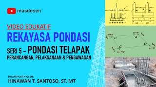 PONDASI TELAPAK : Definisi, Perancangan, Pelaksanaan, & Pengawasan - Hinawan T. Santoso, ST, MT